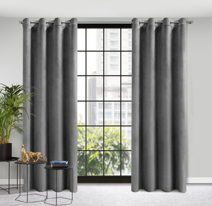 Curtain 140 x 250 Decorative Velvet Rosa Graphite