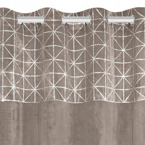 Curtain 140 x 250 Decorative Velvet Glossy C.Beige