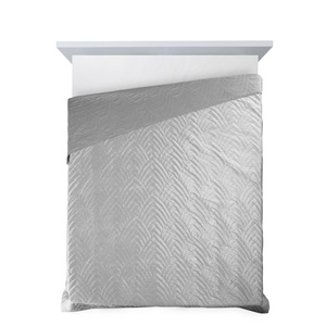 Quilted 220 x 240 Velvet Luiz6 Silver Bedspread