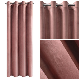 Curtain 140 x 250 Decorative Velvet Melanie Pink