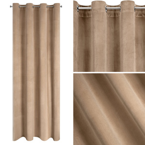 Curtain 140 x 250 Decorative Velvet Melanie C.Beige