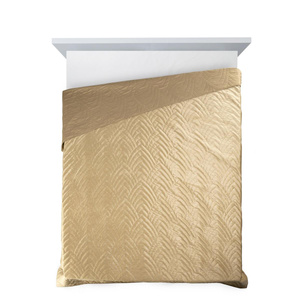 Quilted Velvet Luiz6 Beige Bedspread 220 x 240