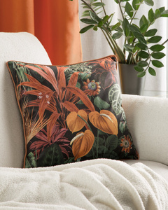 Cushion cover 45 x 45 Decorative Velvet 104 Black+Poma