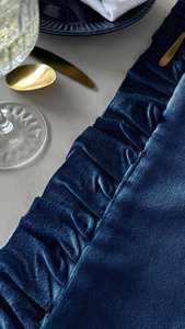 Table Runner 40 x 160 Decorative with Ruffles Ligia 09