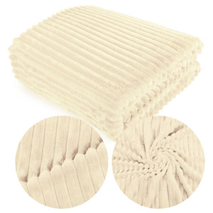 Blanket 160 x 200 Microfiber Stamped Ardea Stripes 56