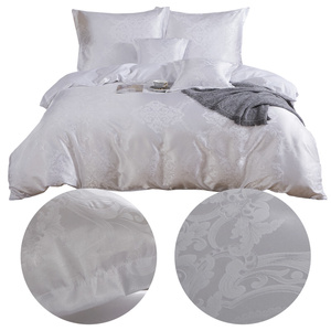 Bedding set 160 x 200 5 pieces Satin Embroidered AT006