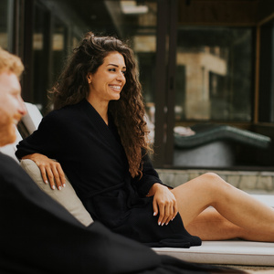 Gofer Unisex Cotton Robe Vizzy L 04 Black