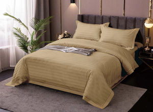Bedding 160 x 200 3pc Satin Stripes Leon 02