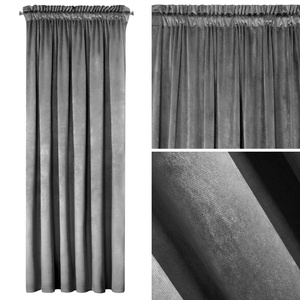 Curtain 140 x 270 Decorative Velvet Melanie Steel