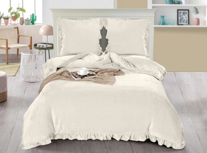 Bedding 200 x 220 3 pcs Microfiber Frill Erva 2814