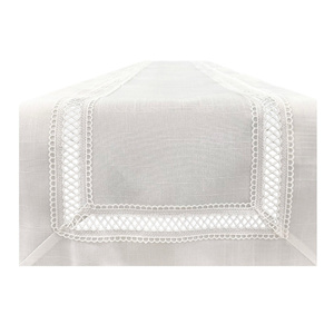 Stain-resistant Table Runner 35 x 110 with Lace Nela 549