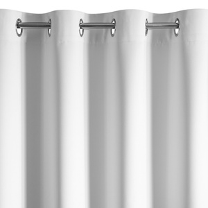 Curtain 140 x 250 Ready-made Nerina Drawstrings Bia+Black