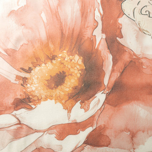 Blanket 150 x 200 Cotton Acrylic Chloe Orange+Cream