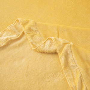Blanket 200 x 220 Microfiber Frill Ruffly Mustard