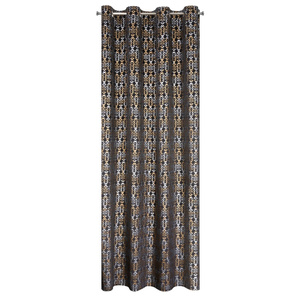 Ready-made Curtain 140 x 250 Laura Drawstring Black+Gold