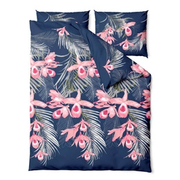 Bedding 220 x 200 3pc Satin Zaratex Orchids