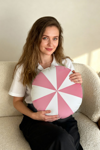 Pillow 38 x 38 Christmas Candy Pink