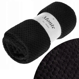 Blanket 200 x 220 Microfiber Jacquard Monte Black
