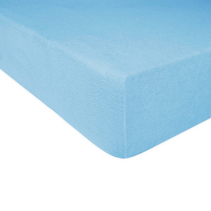 Terry sheet with elastic 027_D Blue 120x200