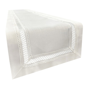 Stain-resistant Table Runner 35 x 110 with Lace Nela 549