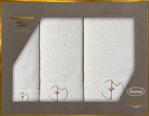 Towel Set 3 pcs. Eva Minge GAJA Cream