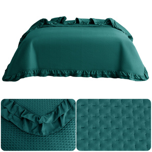 Quilted Bedspread 200 x 220 with Ruffle Rosella 04