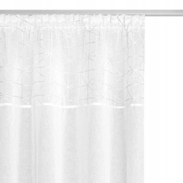 Curtain 140 x 270 Decorative Glossy Tape White