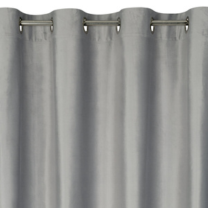 Curtain 140 x 250 Velvet Eyelets Tori Silver