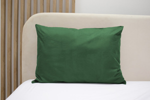 Cotton pillowcase 50 x 70 Solid Ola Bottle Green