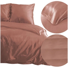 Bedding 180 x 200 3pc Satin Nova3 Marsala
