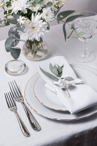 Tablecloth 120x260 Stainproof Classic Elegant White