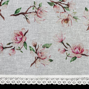 Curtain 60 x 150 Decorative Ready-made Ari Tunnel White+Pink