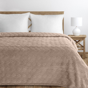 Blanket 150 x 200 Stamped Plush Nancy C.Beige