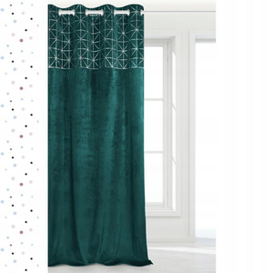 Curtain 140 x 250 Decorative Velvet Glossy Turquoise