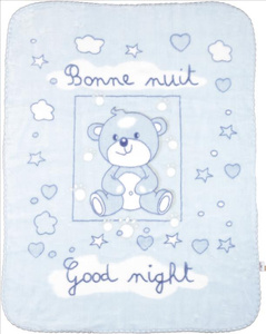 Blanket 80 x 100 Baby Acrylic Shell Blue 02