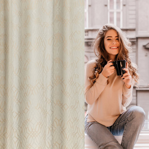 Curtain 140 x 250 Decorative Velvet Areta Cream