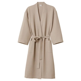 Gofer Unisex Cotton Bathrobe Vizzy L 02 Beige