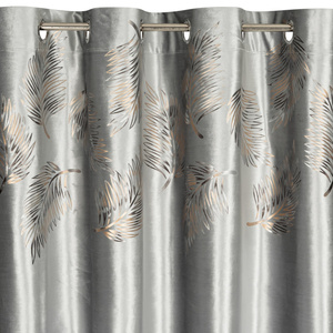 Curtain 140 x 250 Velvet Eyelets Idalia Silver