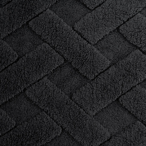 Blanket 170 x 210 Plush Herringbone Caro Black