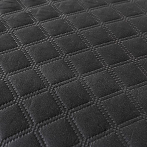 Bedspread 140 x 200 Quilted Double Sided Ruffy Black