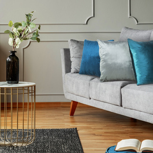 Velvet pillowcase Samanta 40 x 40 Graphite