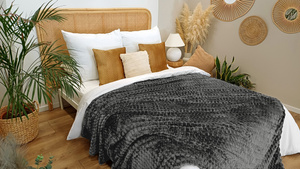 Blanket 200 x 220 Microfiber Embossed Plush Ala 3D Slices 01