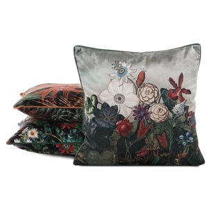 Cushion cover 45 x 45 Decorative Velvet 106 Green+Red