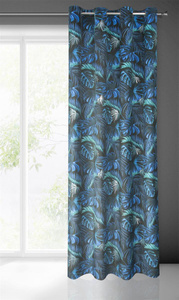 Velvet Azure Curtain 140 x 250 Spill Blue