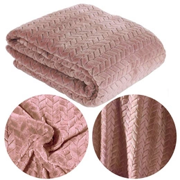Blanket 220 x 200 Microfiber Design Cindy Powder Pink
