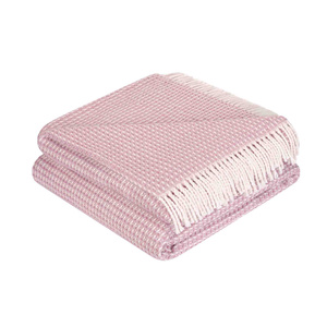 Blanket 200x220 Cotton-Acrylic Check Powder