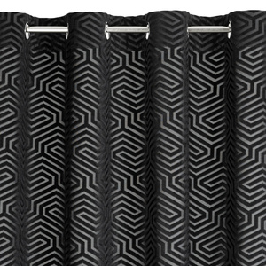 Curtain 140 x 250 Decorative Velvet Inga Black