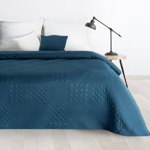 Bedspread 220 x 240 Quilted Decorative Boni5 Navy Blue