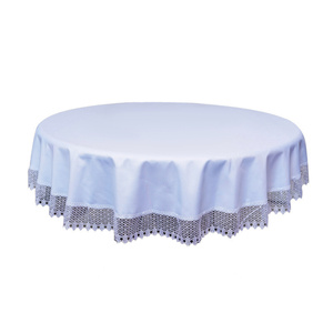 Round Tablecloth 140 cm Diameter Gipiura Pattern 431 White