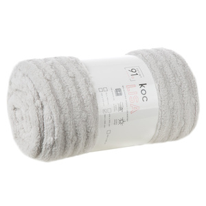 Blanket 200 x 220 Microfiber Embossed Lisa Silver